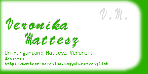 veronika mattesz business card